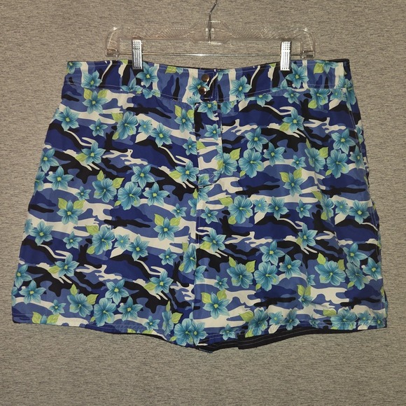 Other - Reversible Swim Trunks Board Shorts Men's Floral/Navy 40" Waist XL Bathing Suit